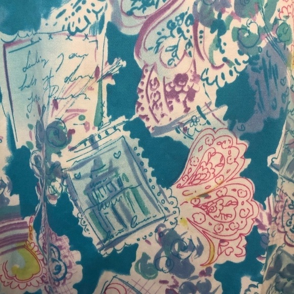 Vintage K & Company Blue & Pink Floral Dress - Picture 5 of 5